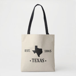 Texas Karte schwarz auf den einsamen Staat Tasche