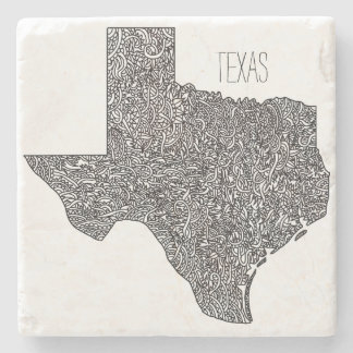 Texas-Karte Steinuntersetzer