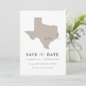Texas-Karte Vorlage zum Speichern des Datums (Stehend Vorderseite)