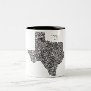 Texas-Karte Zweifarbige Tasse