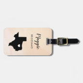 Texas-Karten-Gepäck-Umbau, Wedding Gepäckanhänger (Vorderseite horizontal)