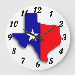 Texas-Karten-Wanduhr Große Wanduhr