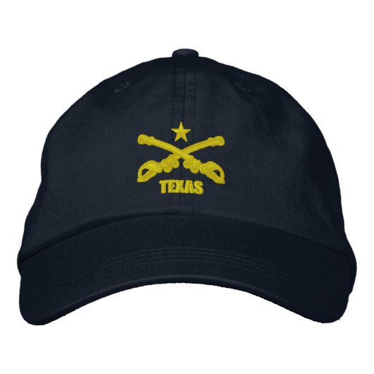 Texas-Kavallerie (bestickt) Bestickte Kappe (Vorderseite)