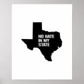 Texas: Kein Hass in meinem Staat Poster (Vorne)