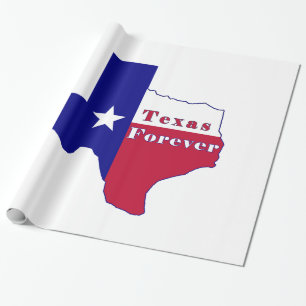 Texas kennzeichnen für immer Karte Geschenkpapier