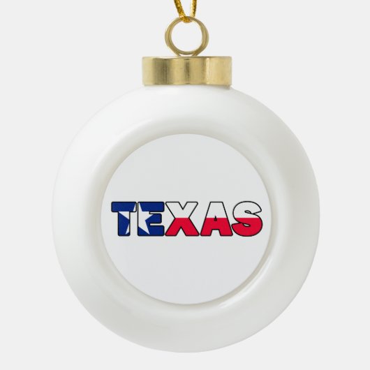 Texas Keramik Kugel-Ornament (Vorderseite)