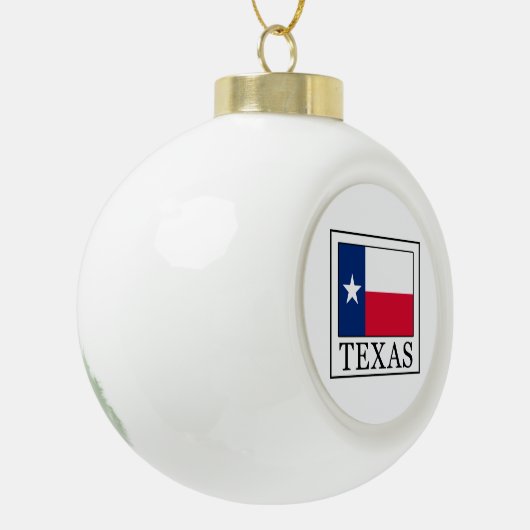 Texas Keramik Kugel-Ornament (Links)