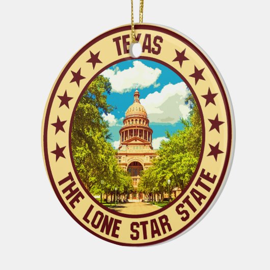 Texas Keramik Ornament (Links)