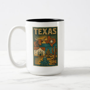 Texas Keramik Tasse - Staat Texas Coffee Cup