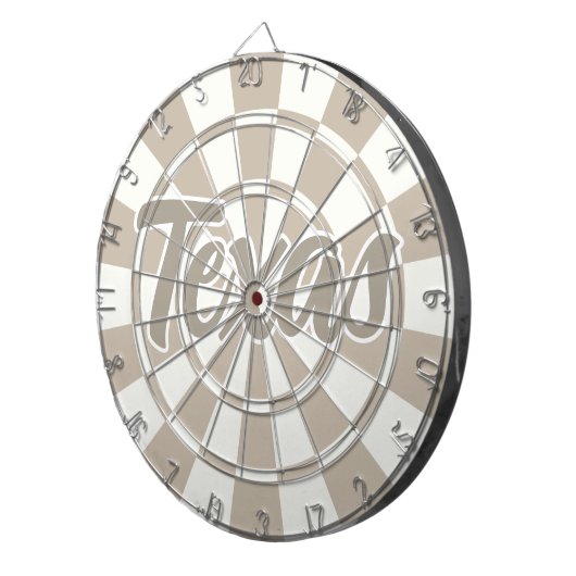 Texas Khaki und White editierbarer Text Dartscheibe (Vorderseite rechts)