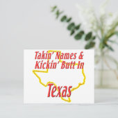 Texas - Kickin-Hintern Postkarte (Stehend Vorderseite)