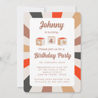 Texas Kindergeburtstag Party Einladung