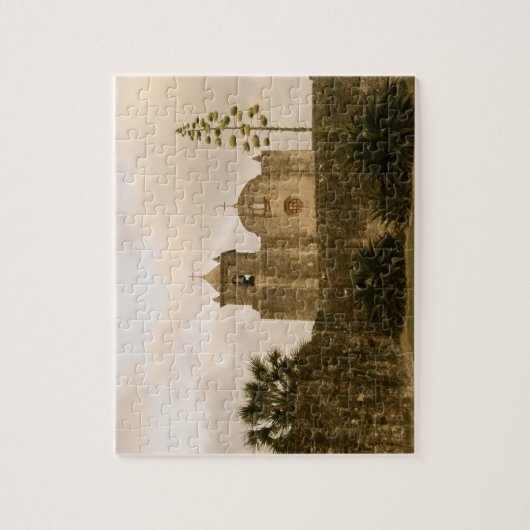 Texas Kirche-Vintag/Sepia Puzzle (Vertikal)