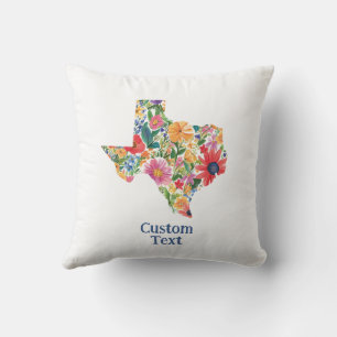 Texas-Kissen mit Blume gefüllt mit anpassbarem Tex Kissen