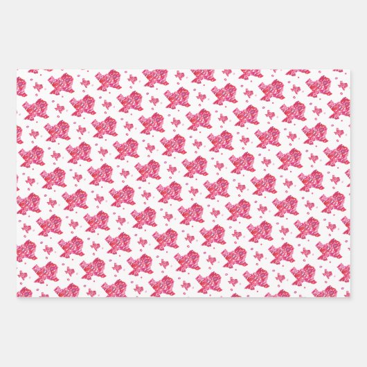 Texas Kisses Pattern Geschenkpapier Set (Vorderseite 2)