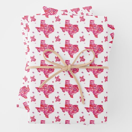 Texas Kisses Pattern Geschenkpapier Set (Beispiel)