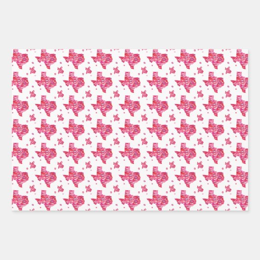 Texas Kisses Pattern Geschenkpapier Set (Vorderseite)