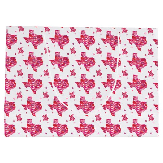 Texas Kisses Pattern Große Geschenktüte (Rückseite)
