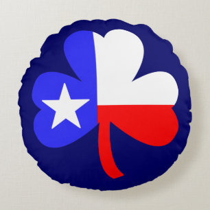 Texas Kleeblatt Rundes Kissen