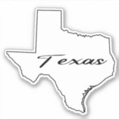 Texas-Kontur Aufkleber (Vorderseite)