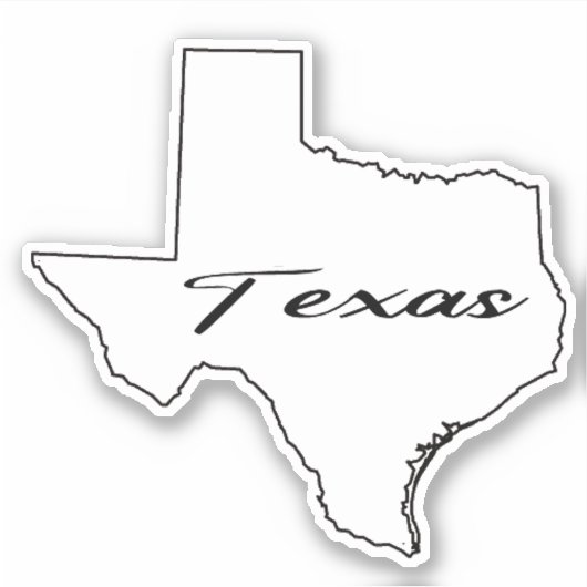 Texas-Kontur Aufkleber (Vorderseite)