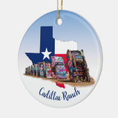 Texas Kontur & Cadillac Ranch Cars Keramik Ornament (Links)