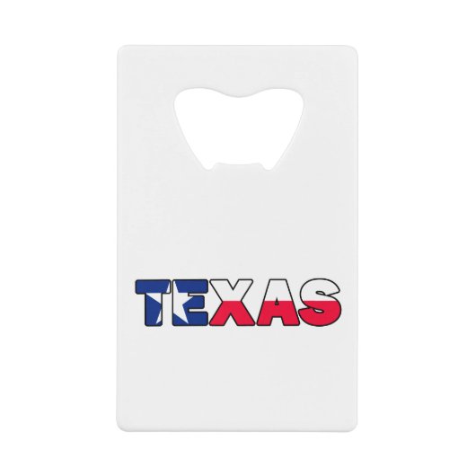 Texas Kreditkarten Flaschenöffner (Vorderseite)