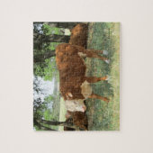 Texas-Kuh in der Weide Puzzle (Vertikal)