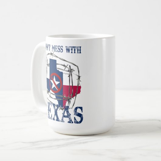 Texas Kundgebung Cry Keramik Tasse (Vorderseite Links)