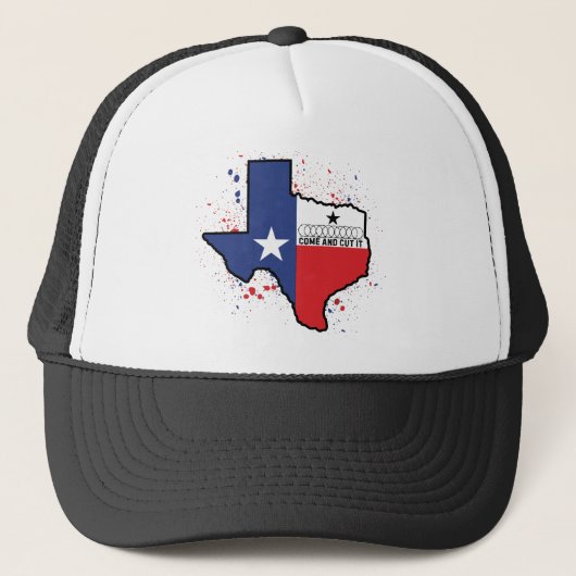 Texas Kundgebung Cry Trucker Hat Truckerkappe (Vorderseite)