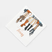 Texas Ladies Fashion Cowboy Boots Burnt Orange Serviette (Ecke)