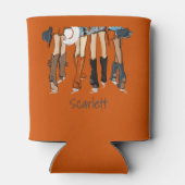 Texas Ladys Fashion Cowboy Boots Orange Custom Dosenkühler (Rückseite)