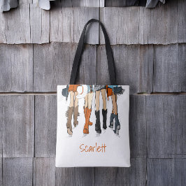 Texas Ladys Fashion Cowboy Boots Orange Custom Tasche