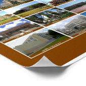 Texas Landkreis Courthouses Poster (braun, horizon (Ecke)