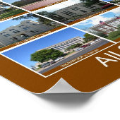 Texas Landkreis Courthouses Poster (braun vertikal (Ecke)