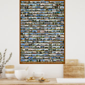 Texas Landkreis Courthouses Poster (braun vertikal (Küche)