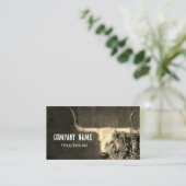 Texas langhorn rustikale Landsepia Brauch Visitenkarte (Stehend Vorderseite)