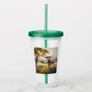 Texas-Langhornkuh Acryltrinkbecher