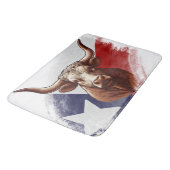 Texas-Langhornkuh Badematte (Schrägansicht)