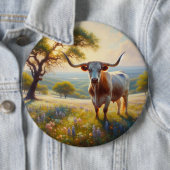 Texas-Langhornkuh Button (Beispiel)
