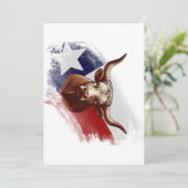 Texas-Langhornkuh Feiertagskarte (Stehend Vorderseite)