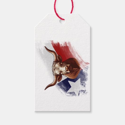 Texas-Langhornkuh Geschenkanhänger (Vorderseite)