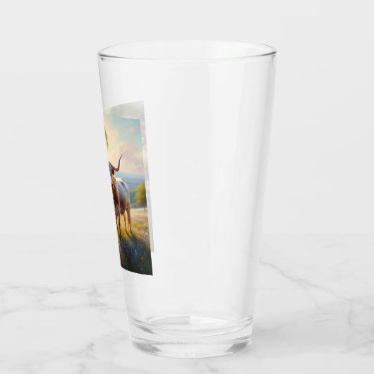 Texas-Langhornkuh Glas (Links)
