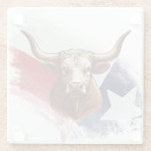 Texas-Langhornkuh Glasuntersetzer (Rückseite)