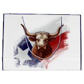 Texas-Langhornkuh Große Geschenktüte (Rückseite)