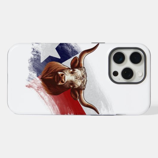 Texas-Langhornkuh iPhone Hülle (Rückseite (Horizontal))