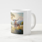 Texas-Langhornkuh Jumbo-Tasse (Vorderseite Rechts)