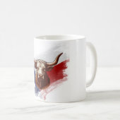 Texas-Langhornkuh Kaffeetasse (VorderseiteRechts)