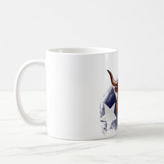 Texas-Langhornkuh Kaffeetasse (Links)
