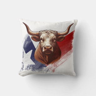 Texas-Langhornkuh Kissen